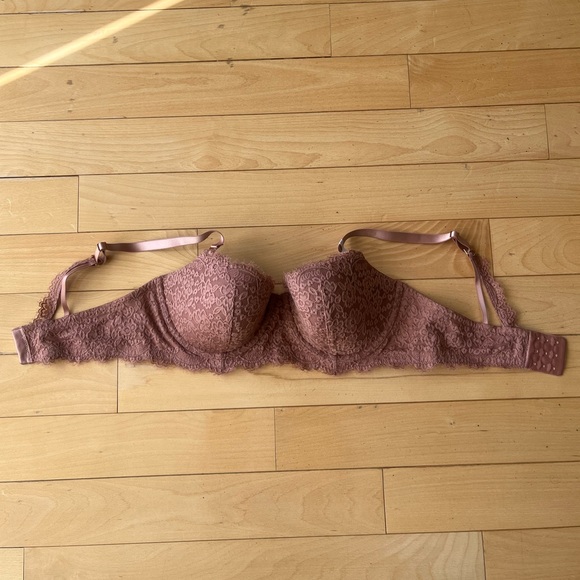 NWT Aerie Real Power Balconette Lightly Lined Eyelash Lace Bra in Meadow Bound - Picture 8 of 11